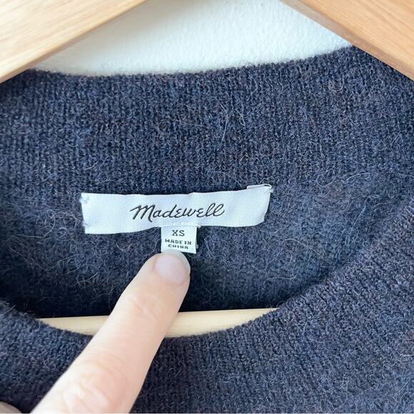 Madewell Prentiss Pullover Sweater Alpaca Bland Women's size  XS Navy Blue - Picture 4 of 11